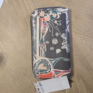 Sakroots gray abstract wallet
